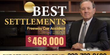 프리웨이 교통사고. 시니어2명 총46만 8천달러 보상