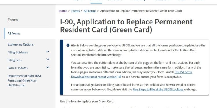 미국 영주권 만료 전 갱신 완벽 가이드(Green Card, I-90)
